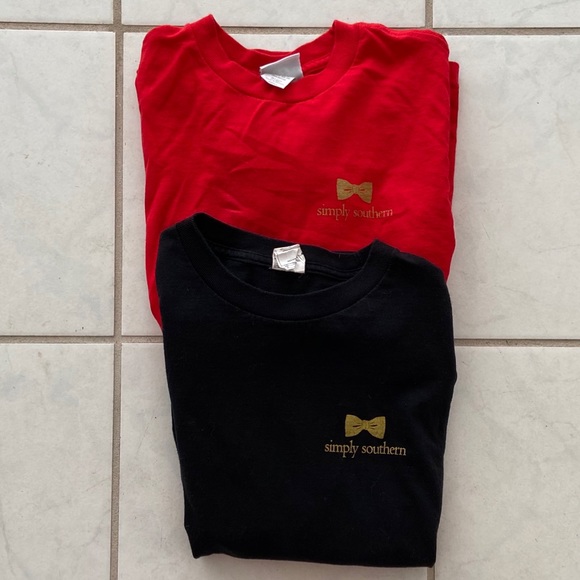 2 Simply Southern Long Sleeve Christmas Tees - Picture 2 of 4